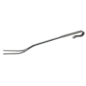 Vintage Speedy-Clean Chrome 2 Prong Cooking Meat Fork Hooked Handle Made in USA